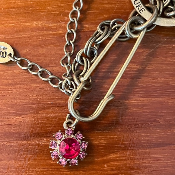 JUICY COUTURE Vintage Bag Keychain Heart Jewel Charms Pearl Crystal Overstuffed - Picture 10 of 11